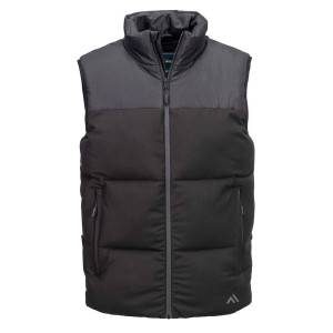 Жилет KX305BKR Portwest, утепленный Insulated, черный/серый